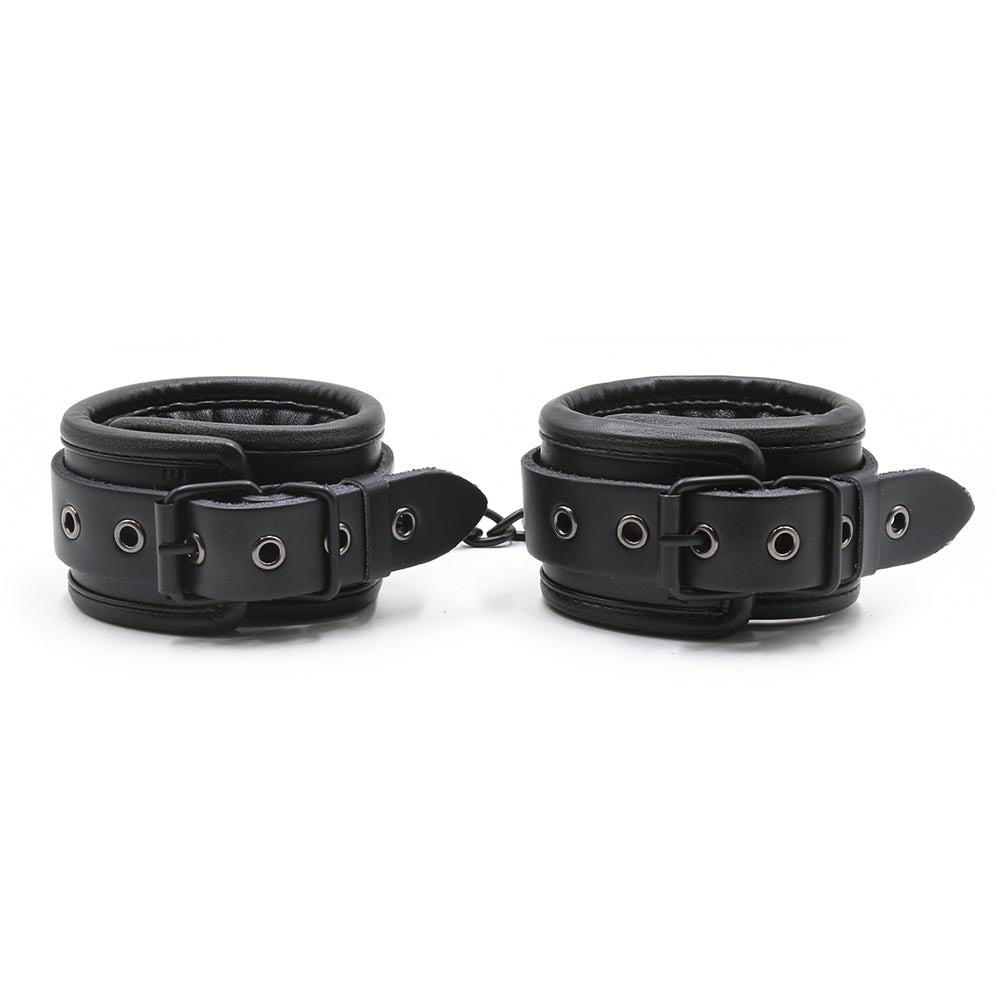 Menottes L en Cuir Véritable