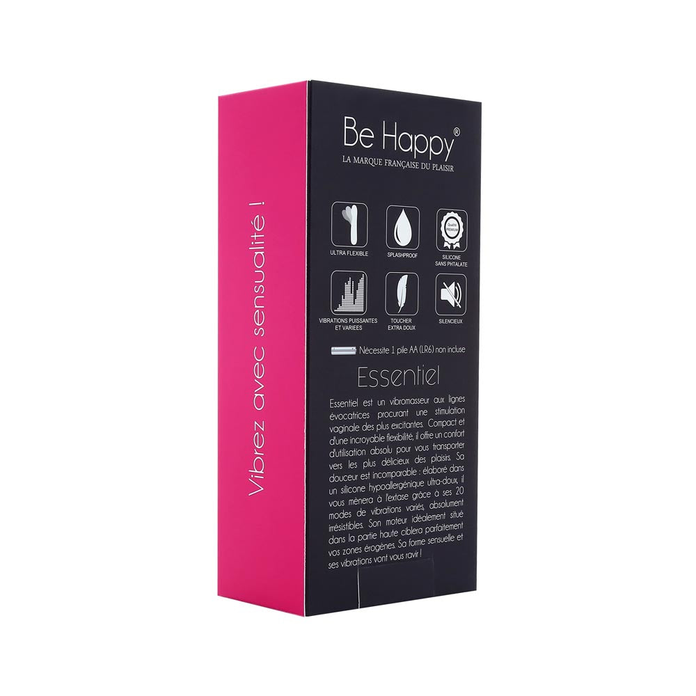 Vibromasseur Vaginal Essentiel Be Happy Noir dans sa boîte 2