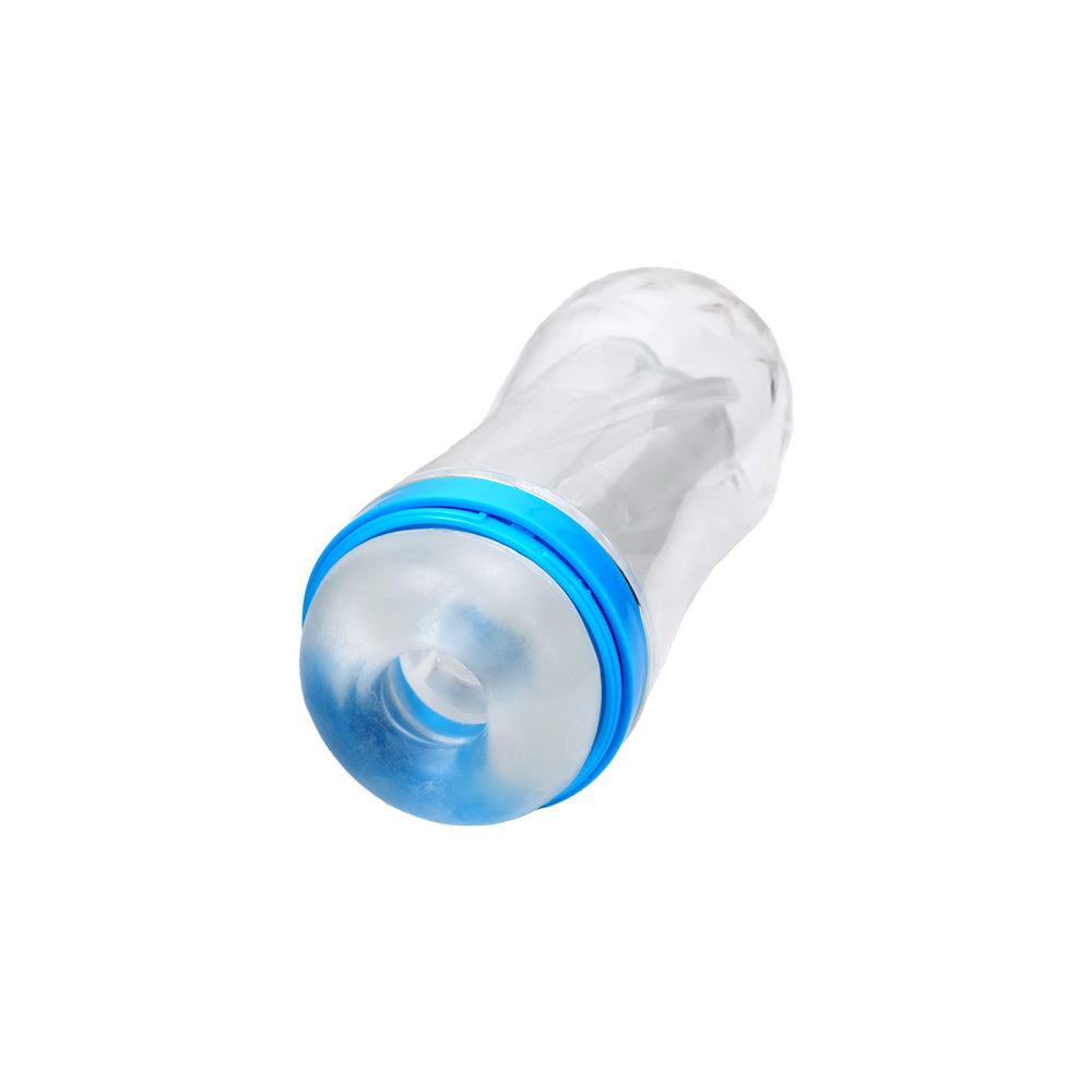 etreinte gaine de masturbation transparente vue arriere avec ouverture souple