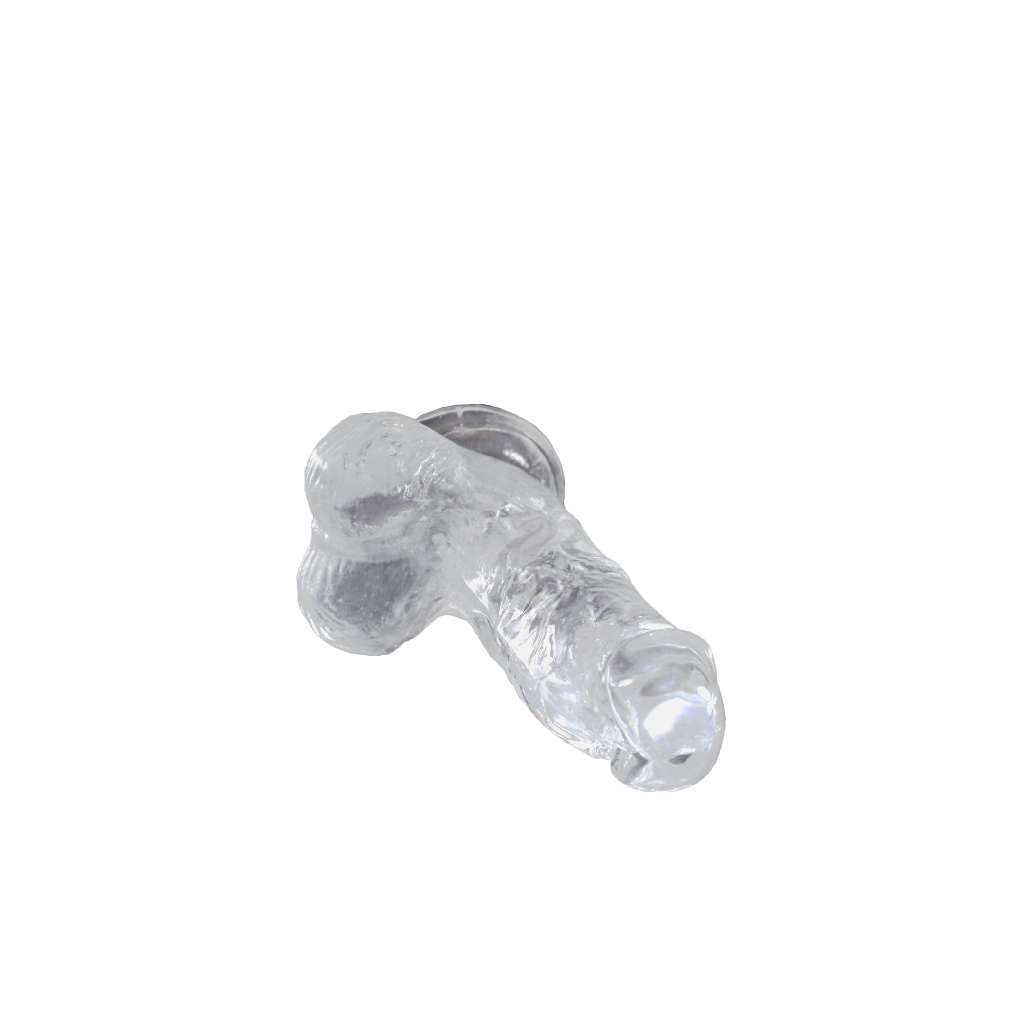 Gode Ventouse Réaliste Transparent Crystal - Texture en relief S
