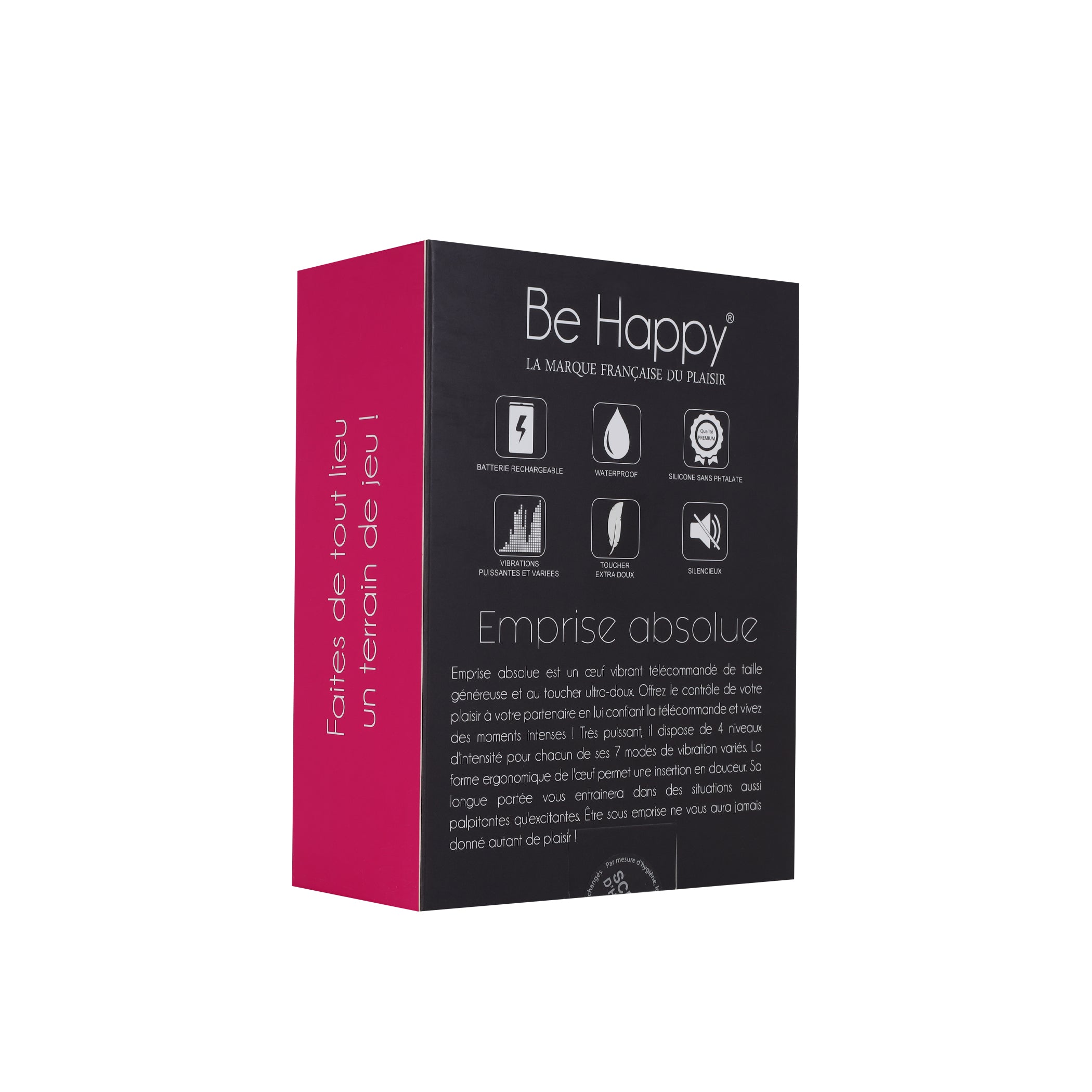 dos de la boite be happy oeuf vibrant avec informations produit