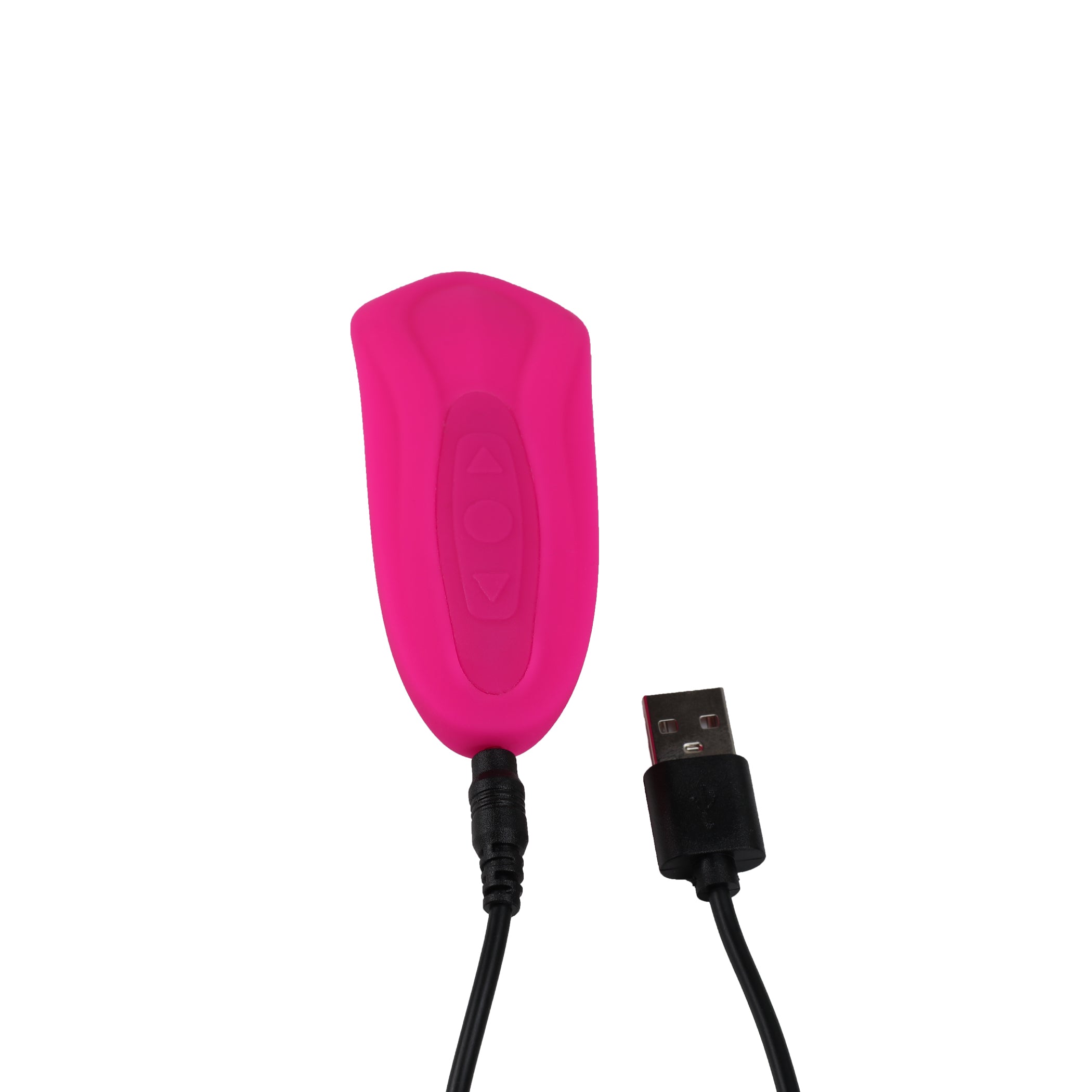 Be Happy Ingénieux Stimulateur Clito Télécommandé Silicone Rose Vue de Dos avec Chargeur Jack USB