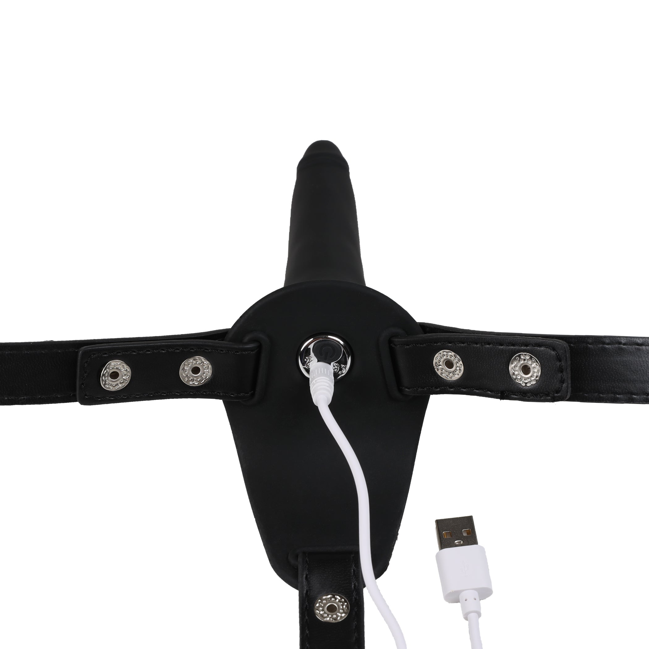 Gode ceinture vibrant Be Happy avec câble de chargement