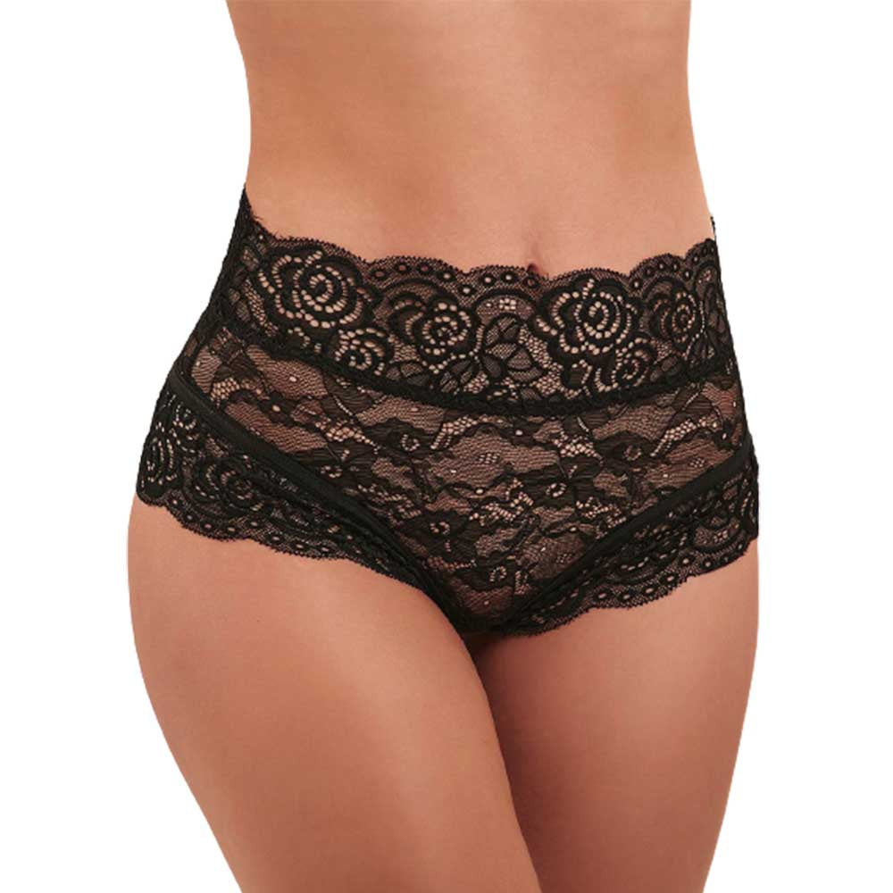 Culotte haute en dentelle Sensual Lingerie portée de face