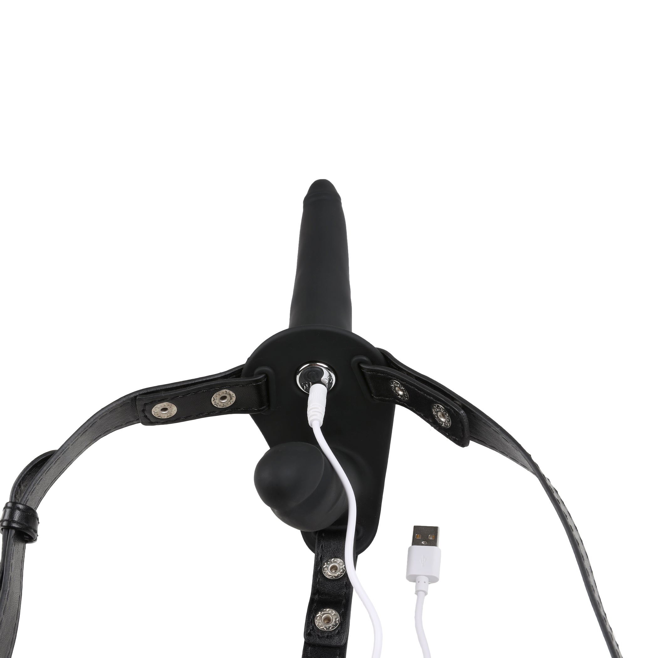 Harnais Double Vibrant avec câble de chargement