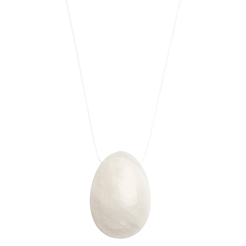 Oeuf de Yoni Quartz Blanc en Collier
