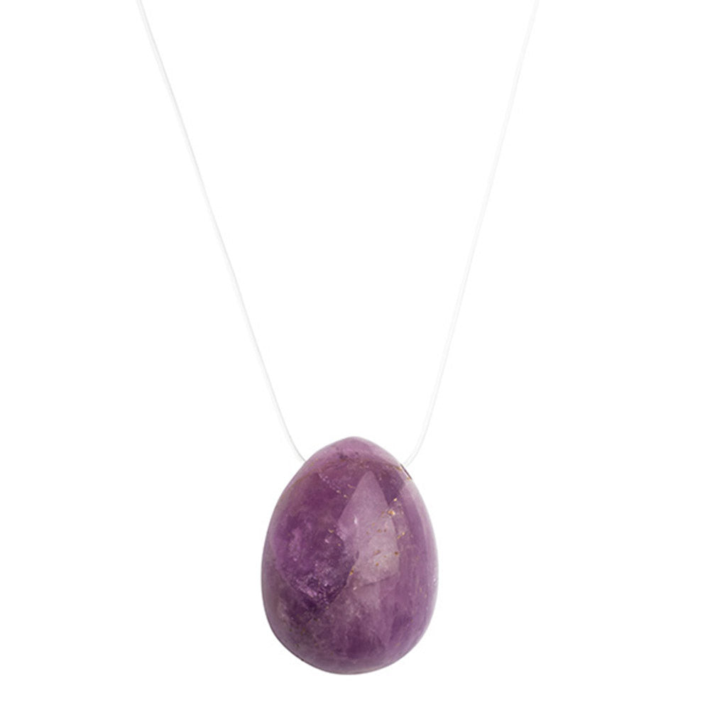 Oeuf de Yoni Améthyste en Collier