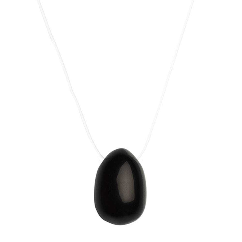 Oeuf de Yoni Obsidienne en Collier