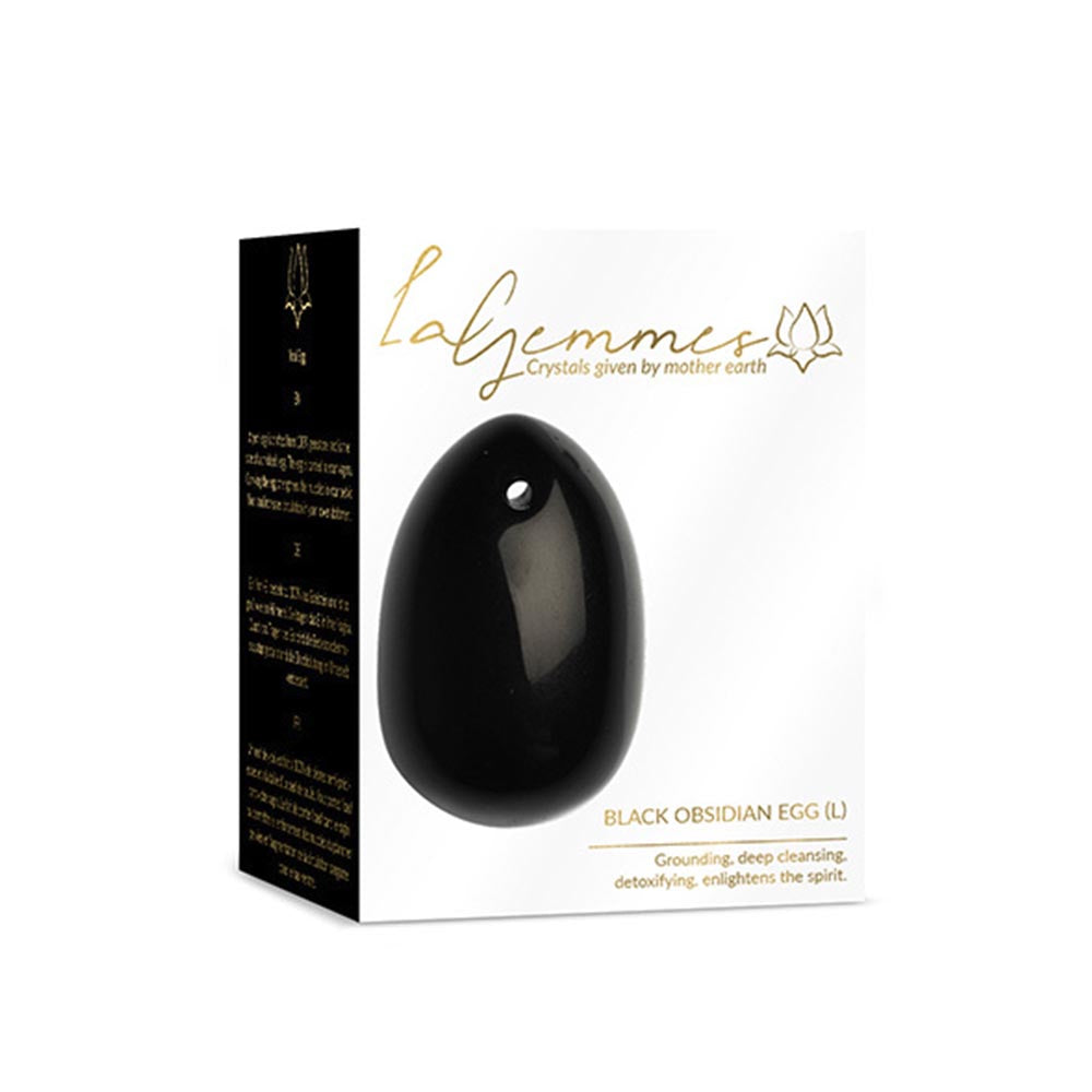 Boîte Oeuf de Yoni Obsidienne