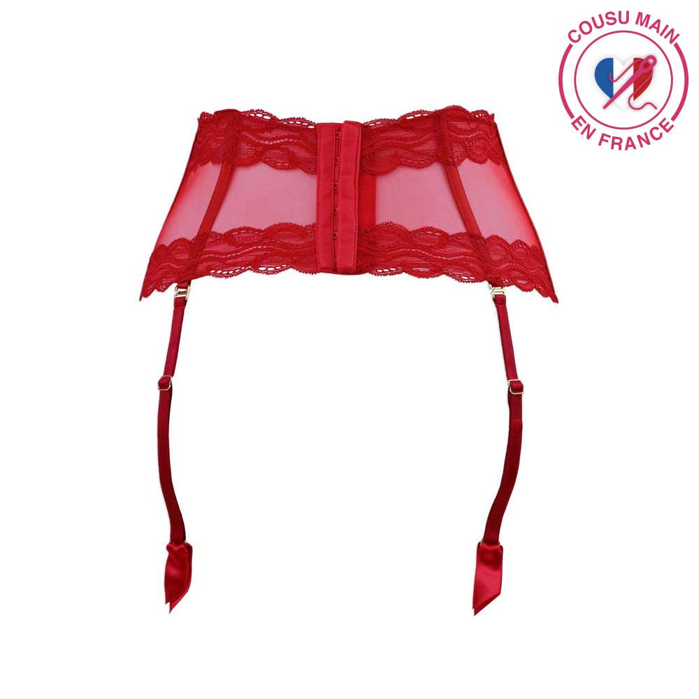 Serre Taille en dentelle Rouge - Collection Képi - Luxxa