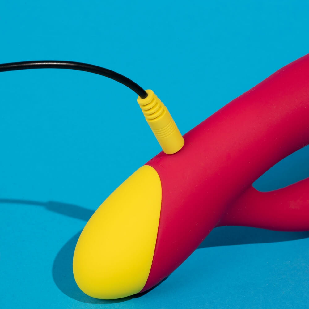 Vibromasseur Rabbit Jazz - Sextoy Rouge Double Stimulation - ROMP
