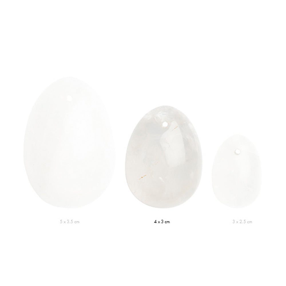 Oeuf de Yoni Taille M Quartz Blanc