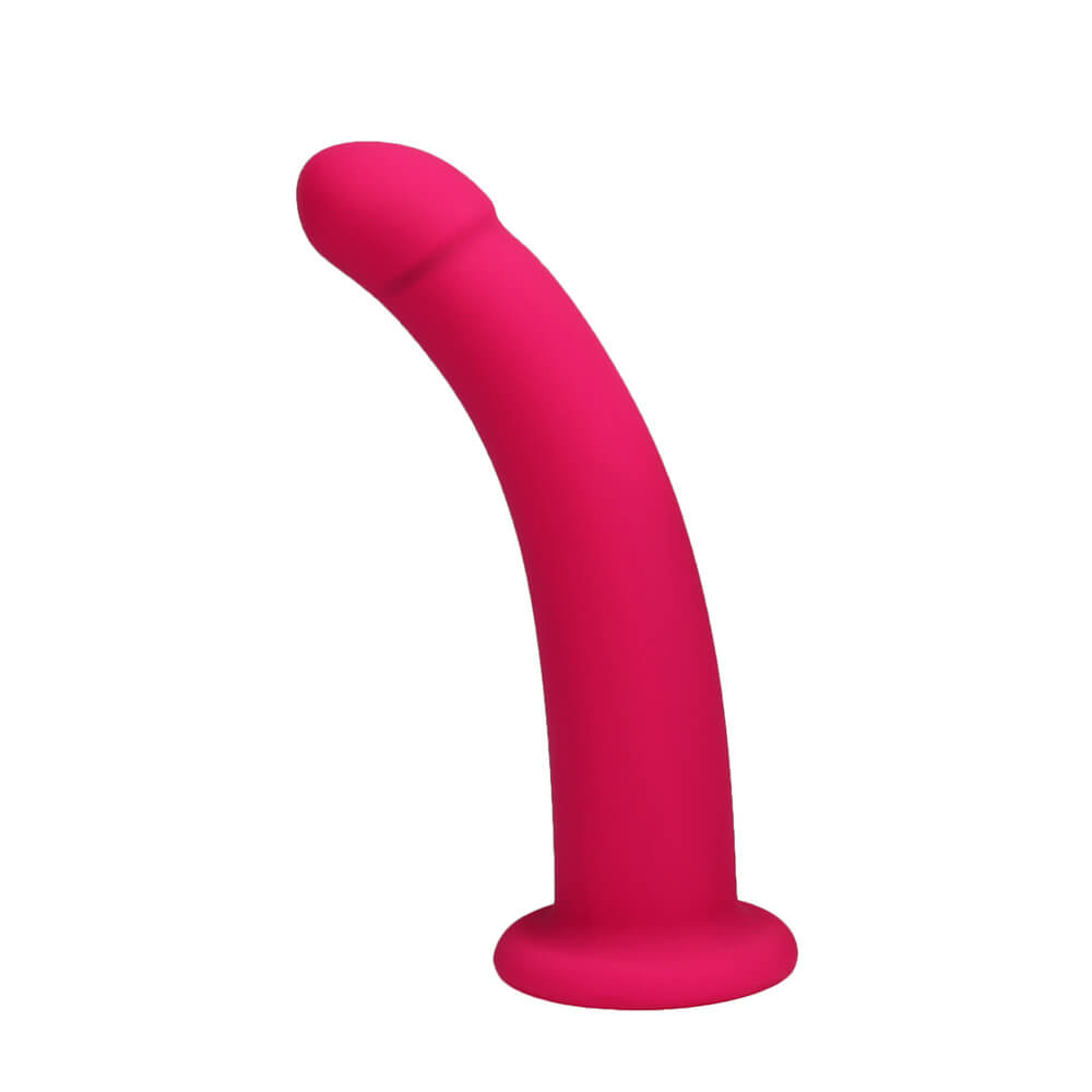 Dildo Voltige rose taille L vu de profil