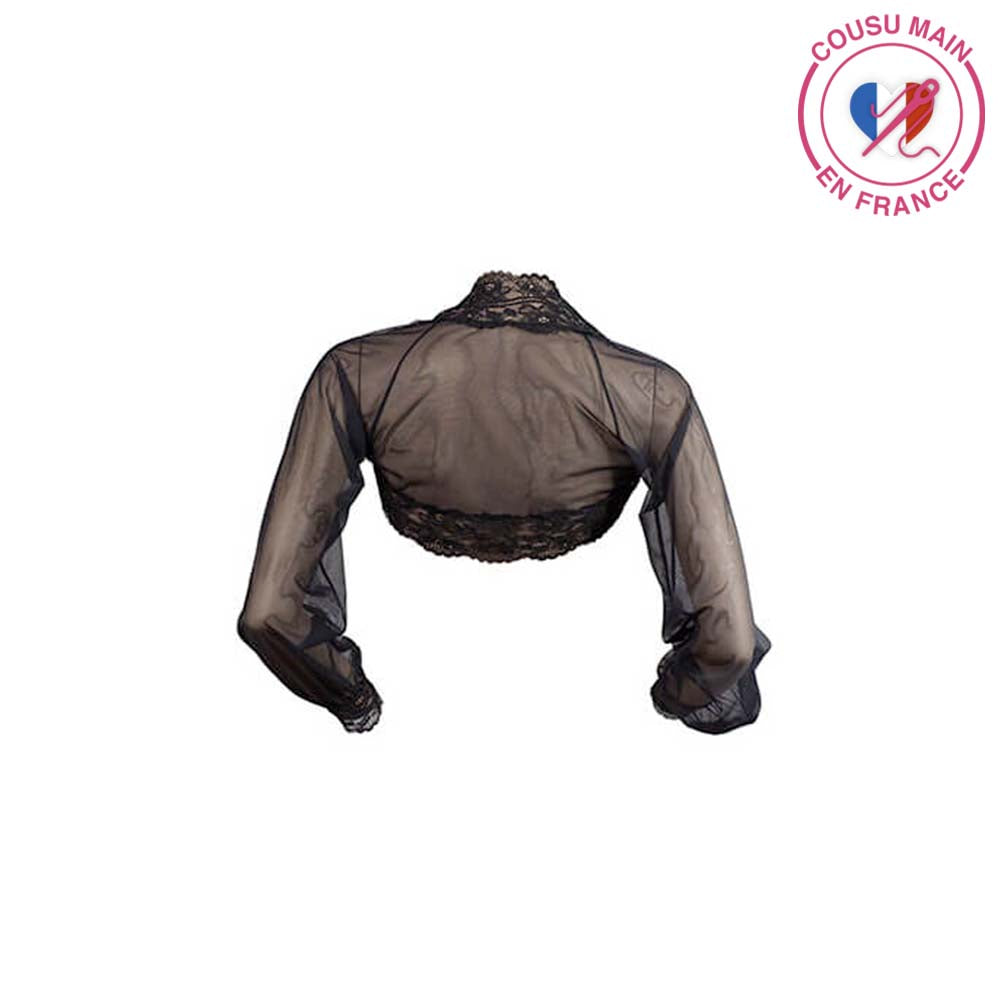 Boléro en lingerie fine réglisse de Luxxa