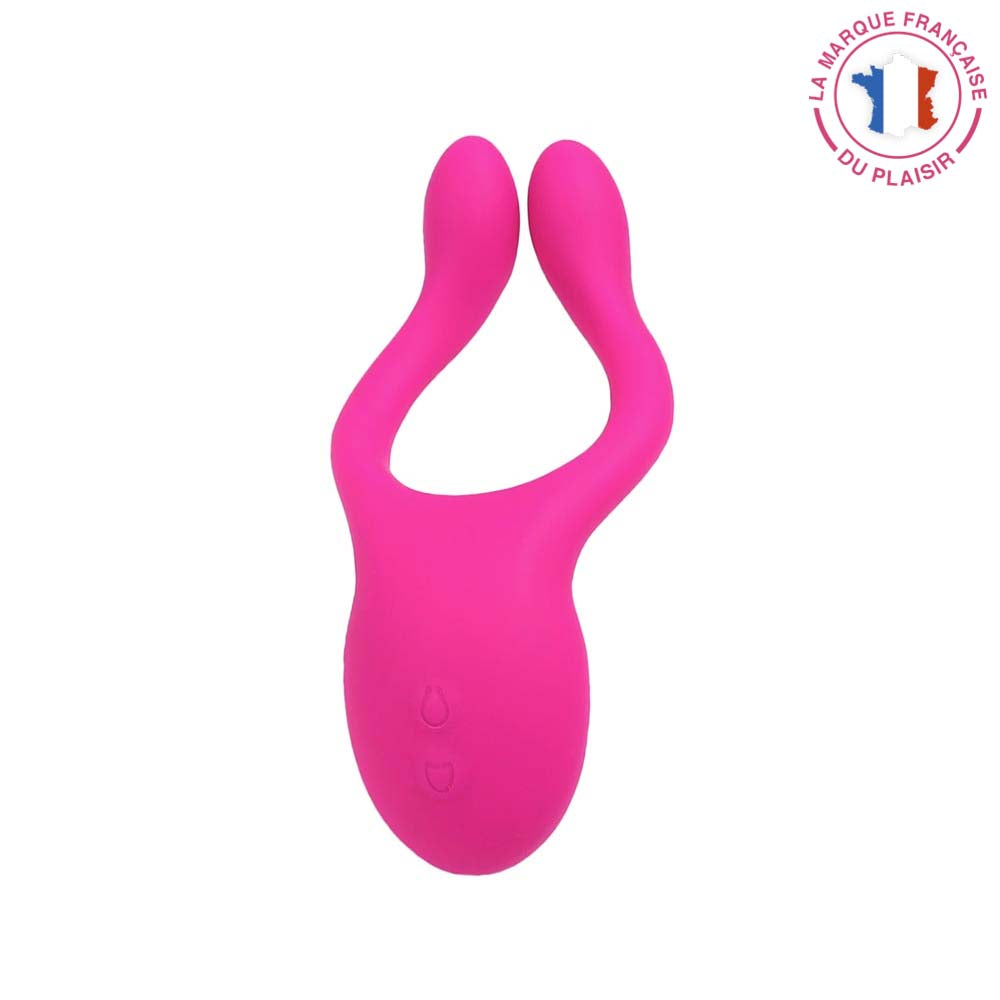 Be Happy- sextoy pour couple vibrant jouissance en silicone rose- vue de face