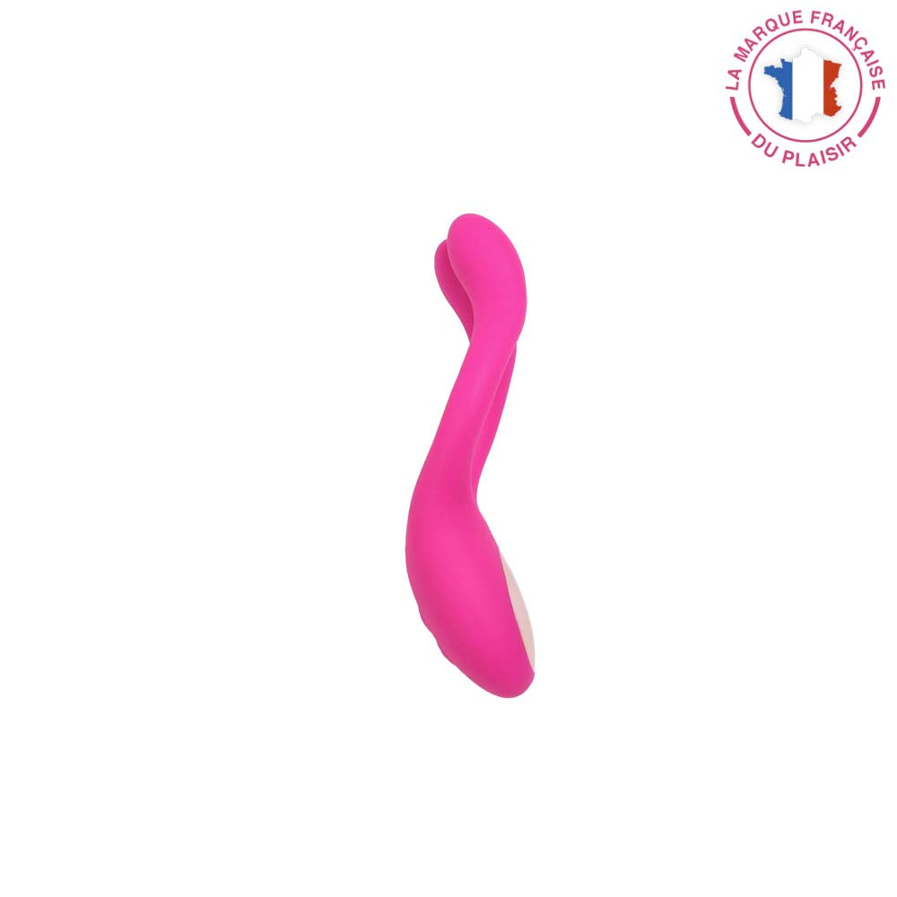 Be Happy- sextoy pour couple vibrant jouissance en silicone rose- vue de profil