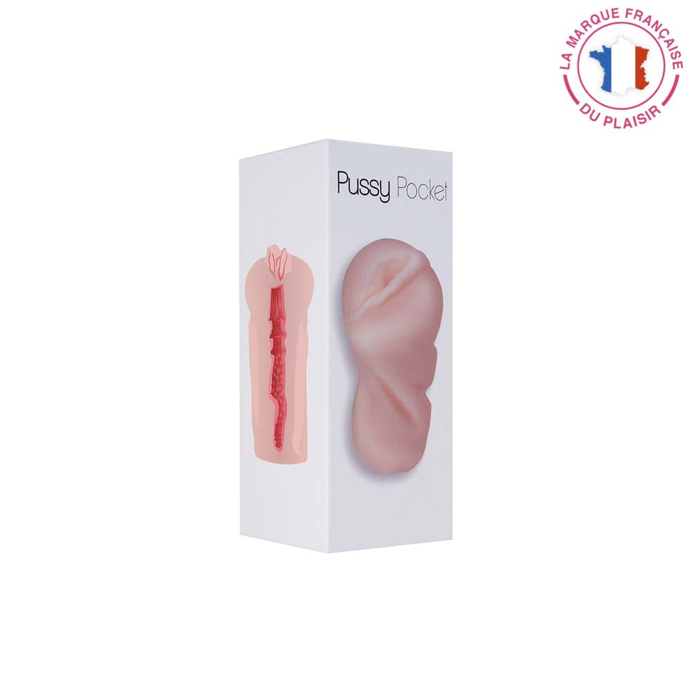 masturbateur vagin pussy pocket réaliste en silicone touché chair- be happy - boite