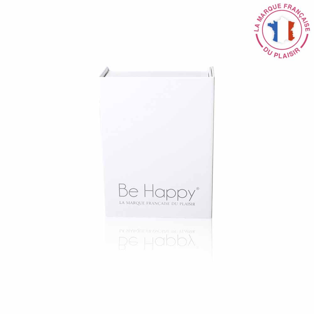 be happy- stimulateur clito lèvres vibrant 3 en 1 noir et doré avec accessoires - pochette