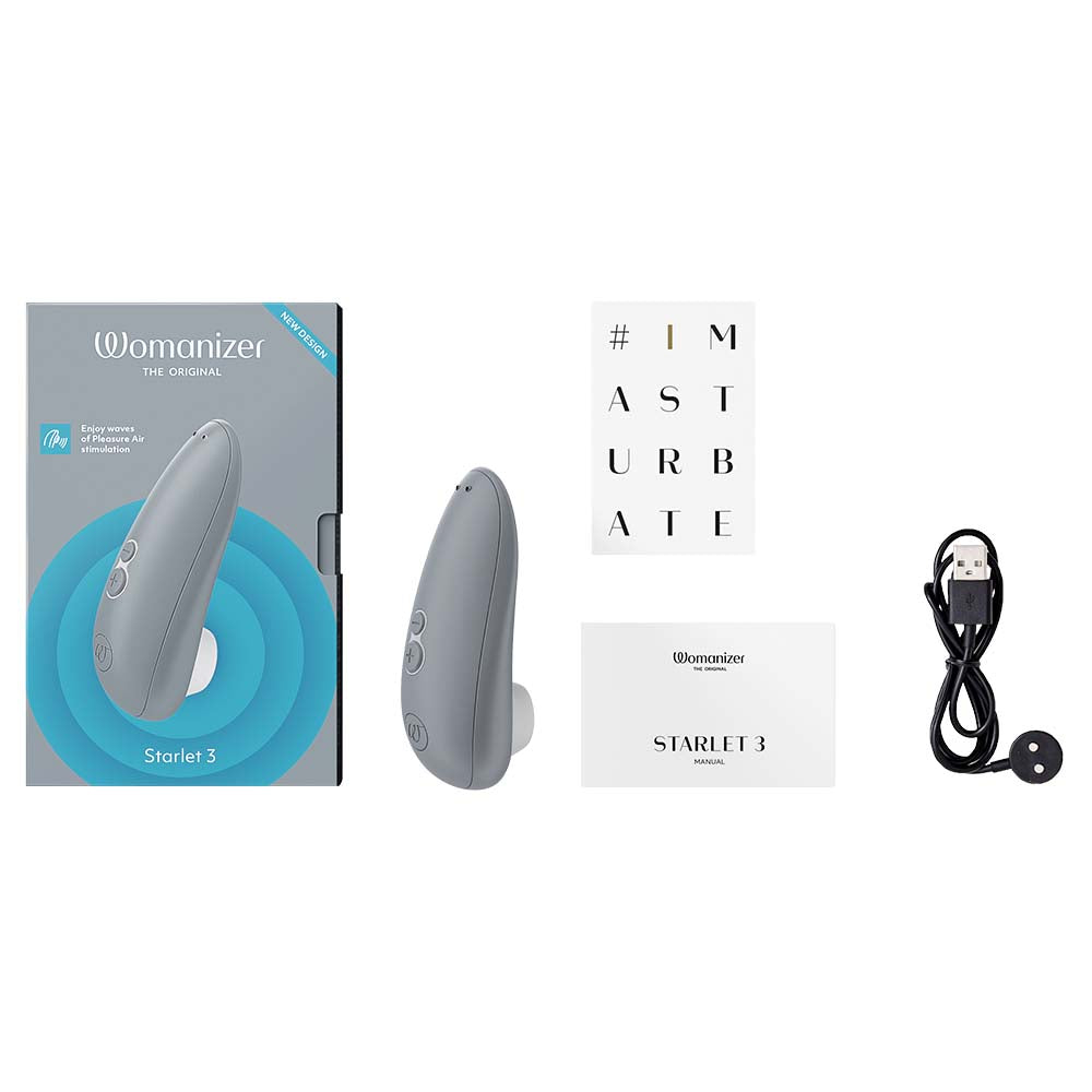 womanizer starlet 3 aspi clito débutante gris packaging ensemble