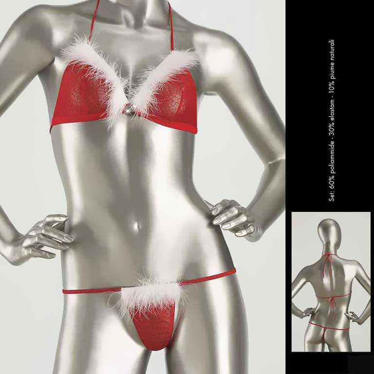 Ensemble Lingerie Christmas Sexy face et dos Eros Veneziani