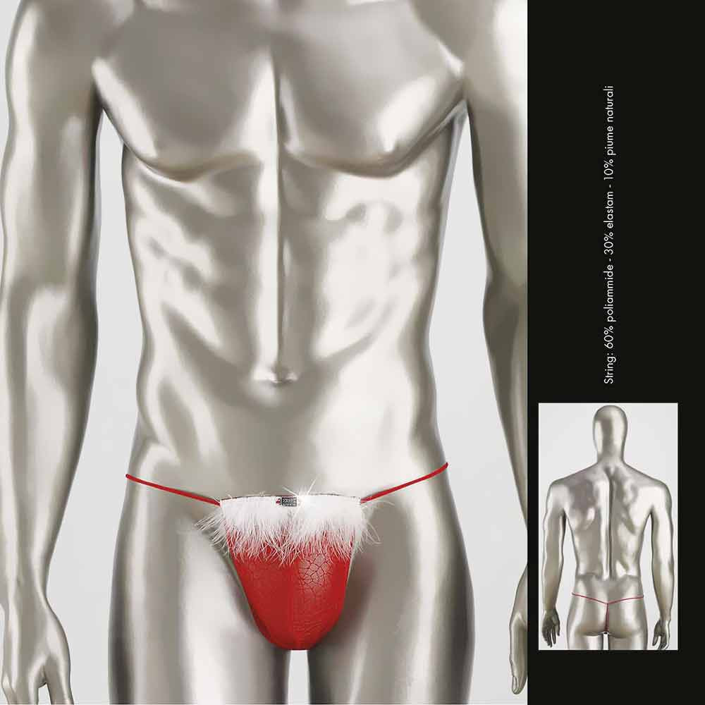 String Père Noël Sexy - Rouge et Blanc - Eros Veneziani