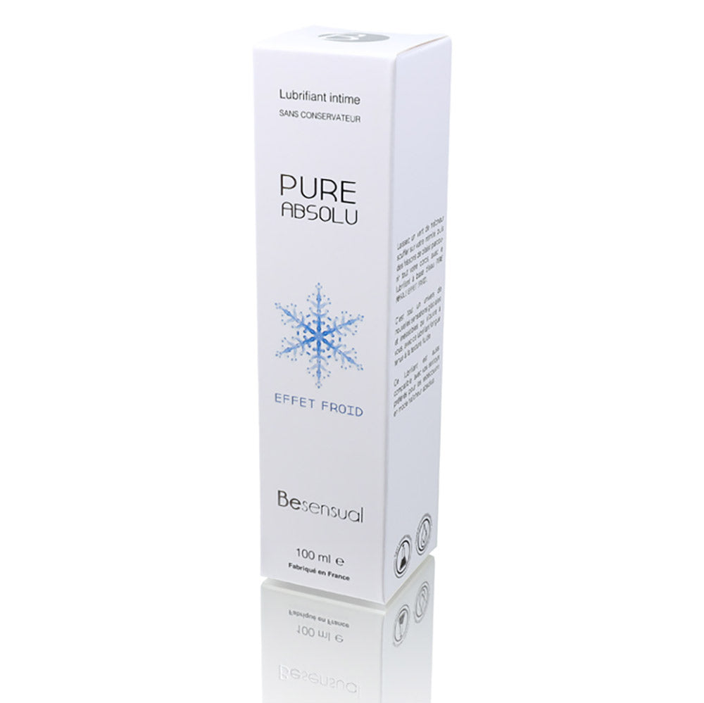 Be Sensual Cosmétiques Lubrifiant à base d'eau Effet Froid Packaging Vue de Face fond Blanc