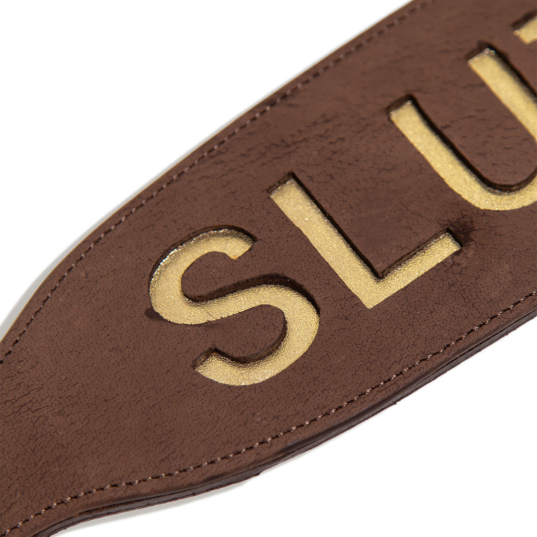 Paddle Slut Cuir de Veau Marron