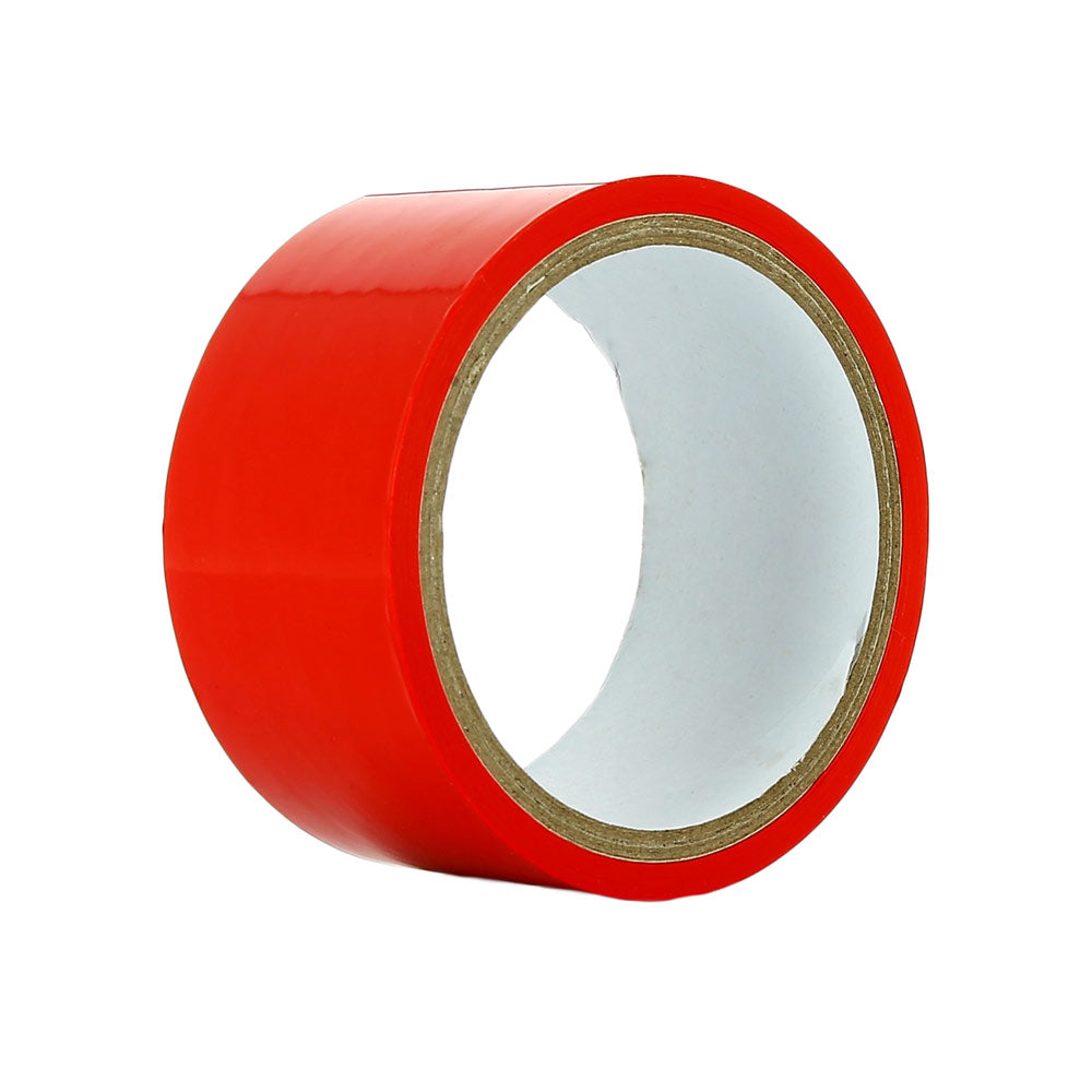 Be Bondage Scotch Rouge Électrostatique Sans Colle pour Attacher Vue de Profil