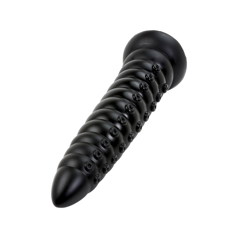 Plug Ring Butt Noir - Vue Horizontale Face - Be Bondage