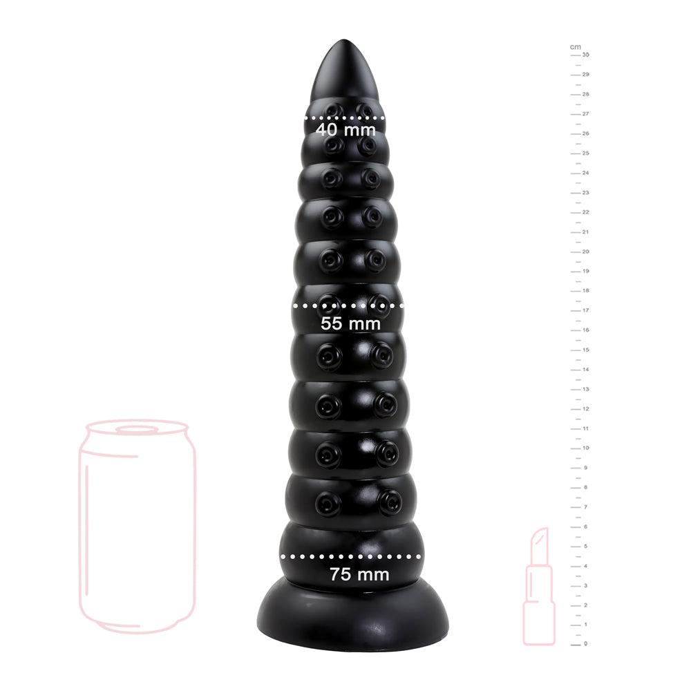 Plug Ring Butt Noir - Vue technique - Be Bondage