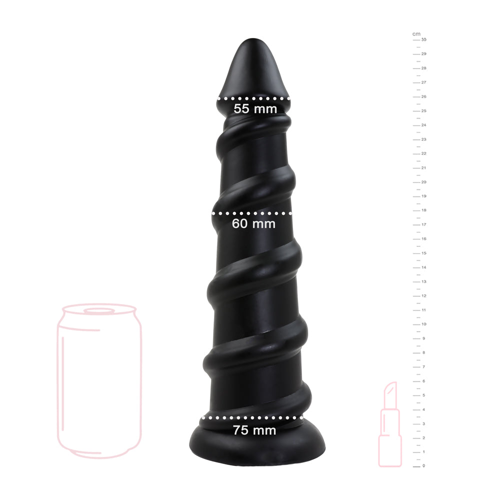 Plug Twist Butt Vinyle - Vue Technique - Be Bondage