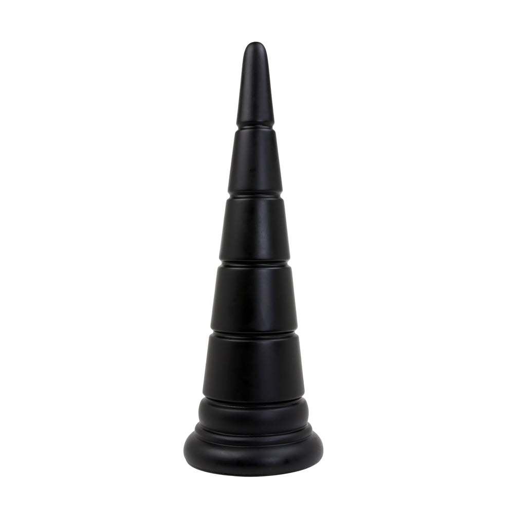 Plug Anal Pyramide Vinyle - Vue Dressée - Be Bondage