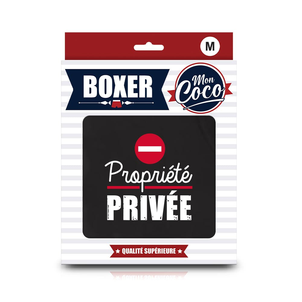 Boxer Propriété Privée Noir - Boîte M - La Main au Panier