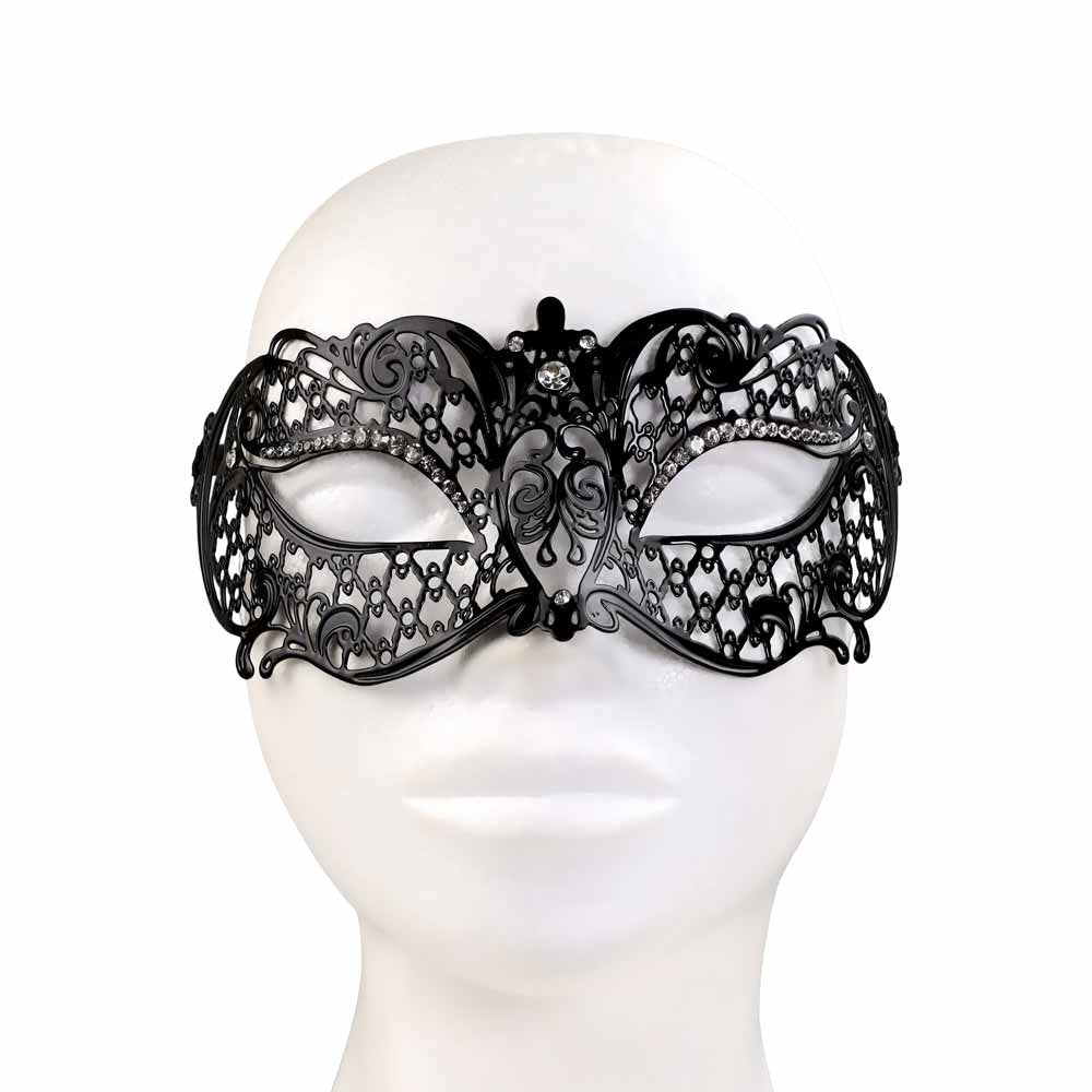 Masque vénitien Hécate Be Bondage porté de face