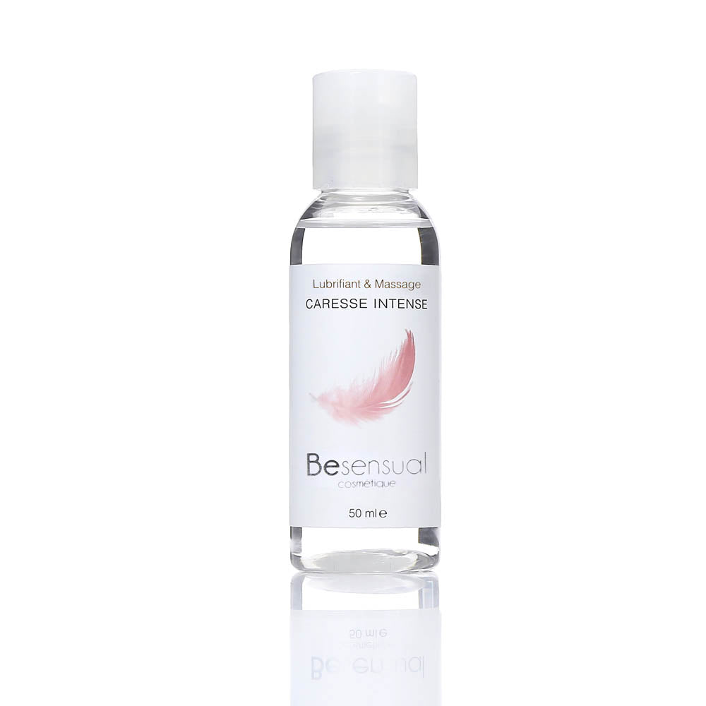 Be Sensual Huile Siliconée Lubrifiant & Massage Neutre Caresse 100 mL Flacon et Packaging Vue de Face