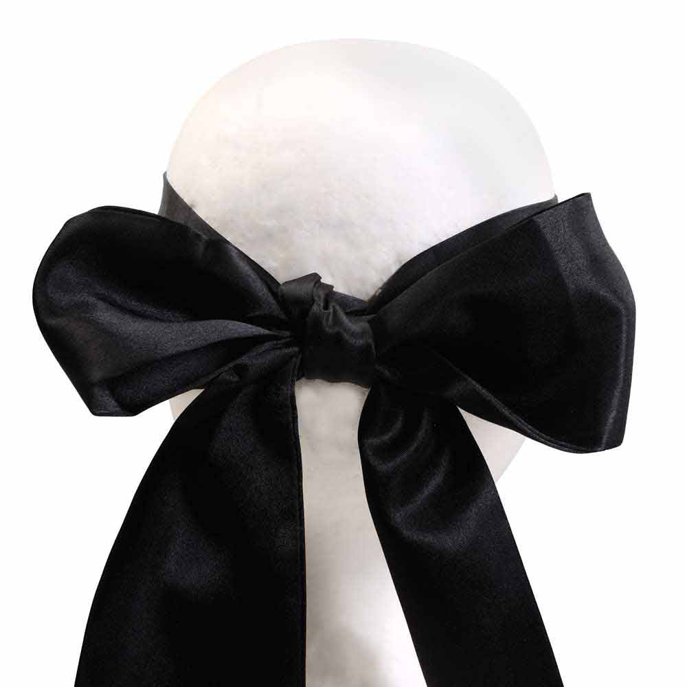 Bandeau couture nez en satin - Accessoire SM de luxe - Be Bondage - vue de dos