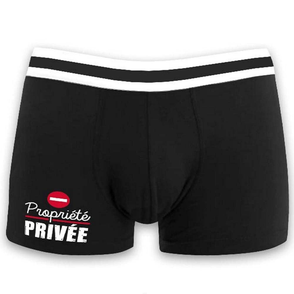 Boxer Propriété Privée Noir - Vue Complète - La Main au Panier