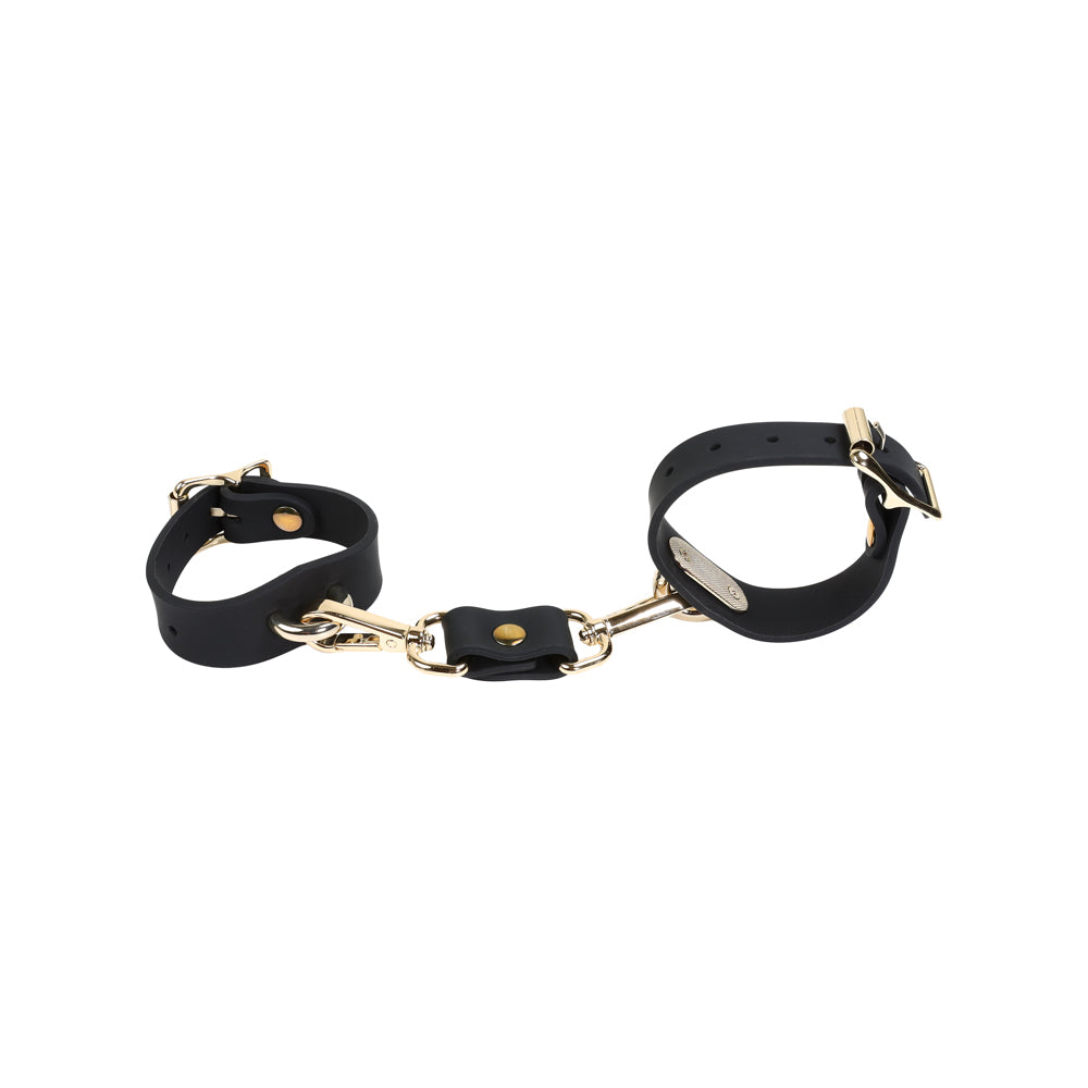 Entraves Poignets - Silicone et Métal Doré - vue côté  - Be Bondage