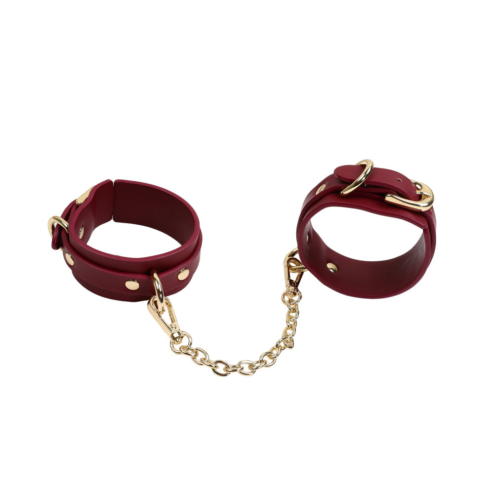 Entraves Poignets - Cuir et Dorures - Be Bondage