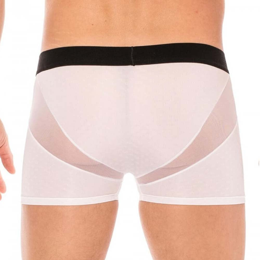 Boxer Tandem Look Me blanc porté de dos