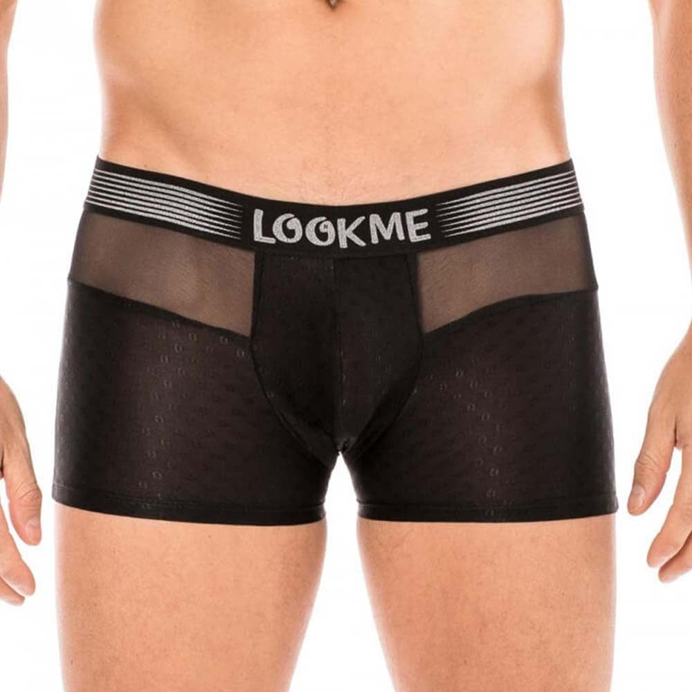 Boxer Tandem Look Me noir porté de face