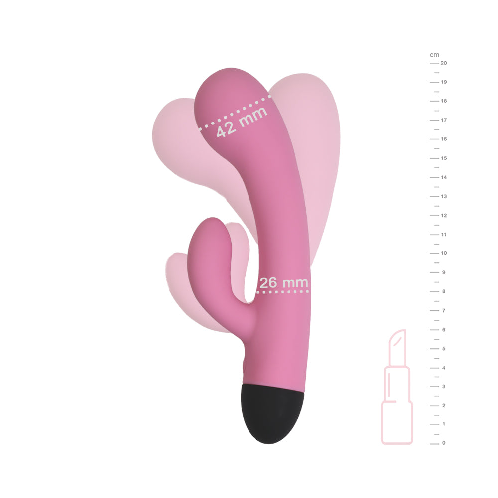 INEDIT - Le Rabbit Rose Be Happy couché vu d'en haut