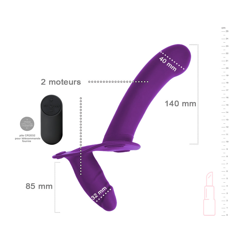 Empereur Double Gode Ceinture M Violet