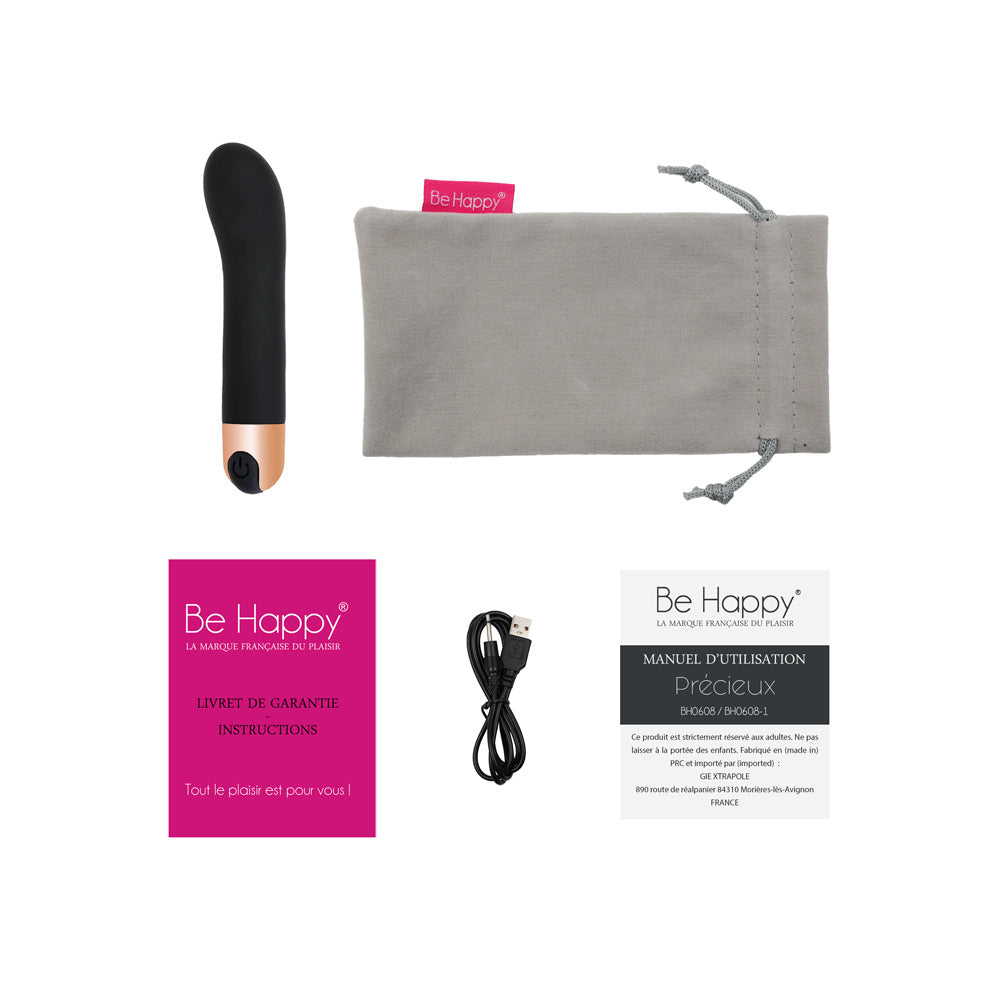 PRECIEUX - Mini vibro rose ou noir pour point G