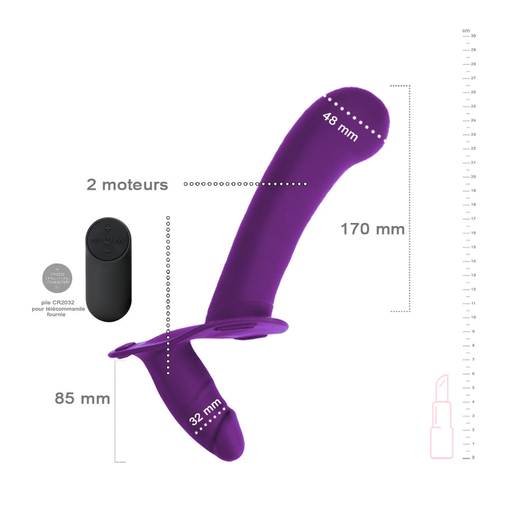 Empereur Double Gode Ceinture L Violet