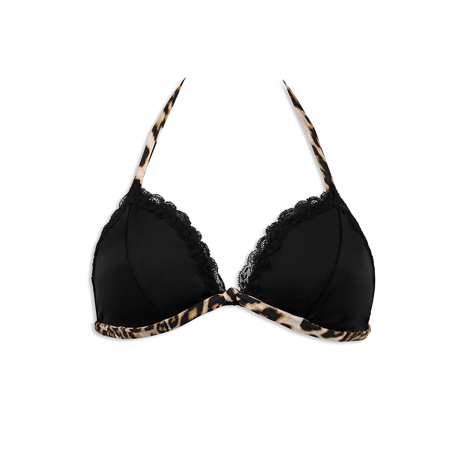 Maillot Soutien Gorge Féline Noir Léopard Luxxa