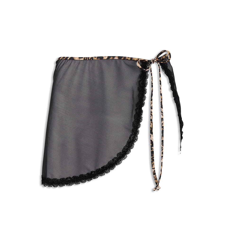 Pareo En Tulle et Léopard Féline Balnéaire Luxxa