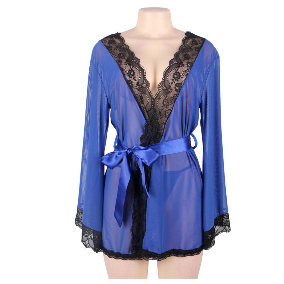 DESHABILLE DESIRE MOI - Sensual Lingerie Bleu face fond blanc