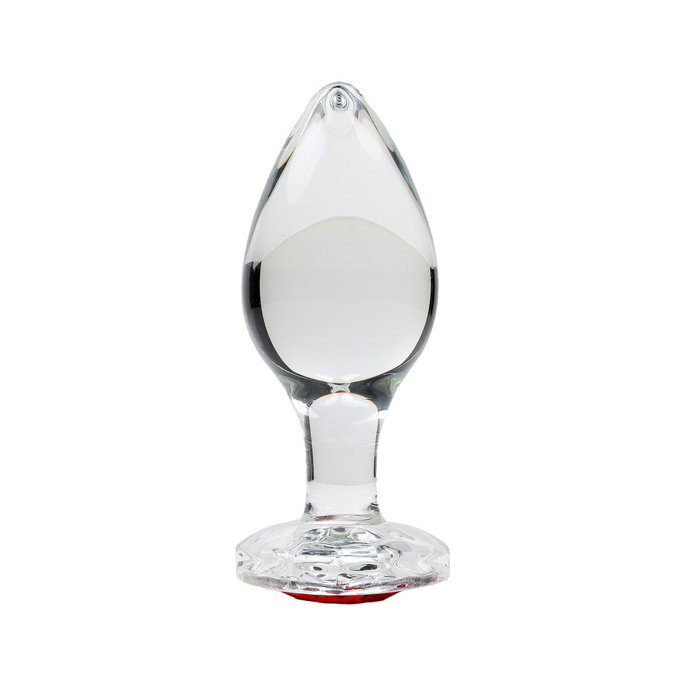 Plug en verre coeur rouge 282