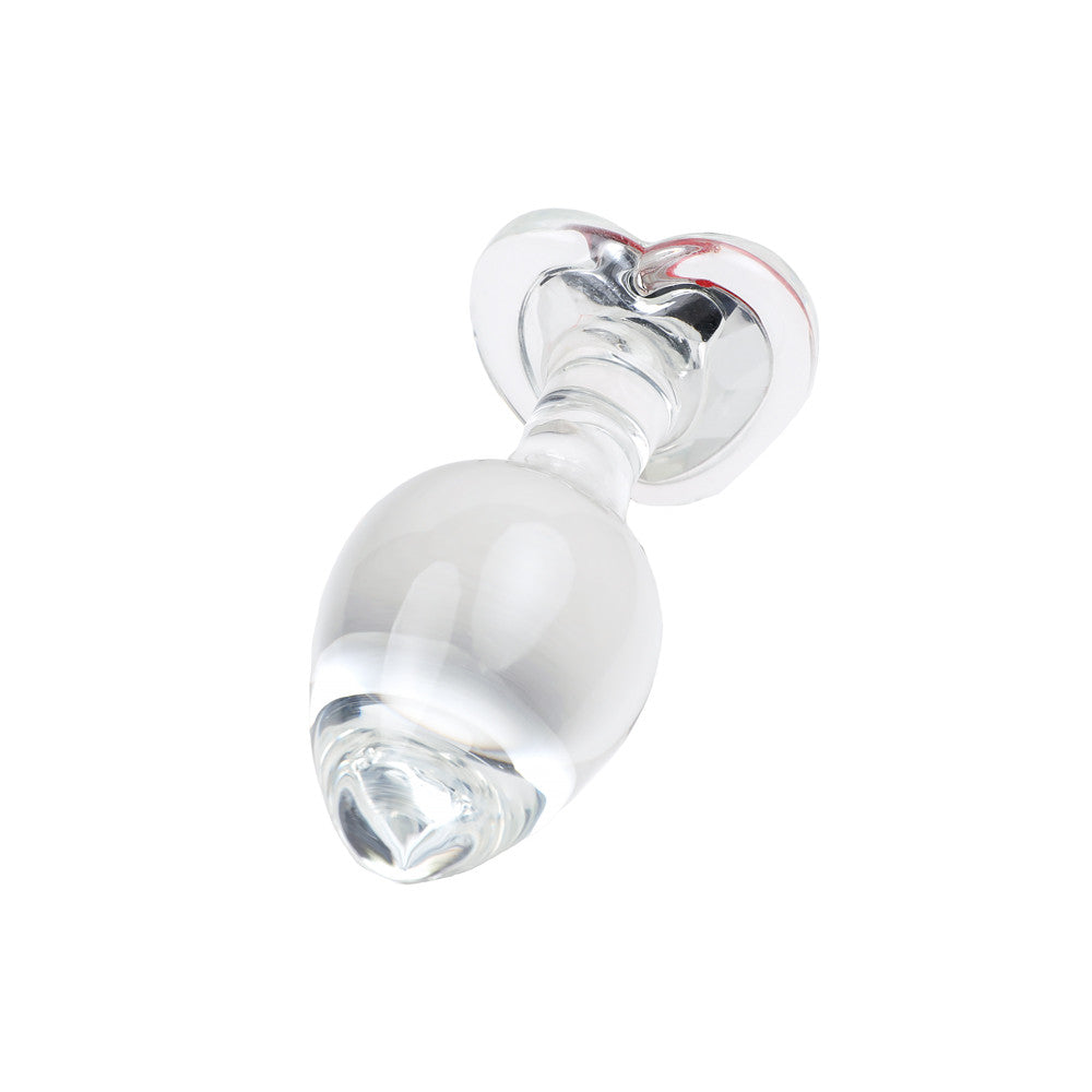Plug en verre coeur rouge 282